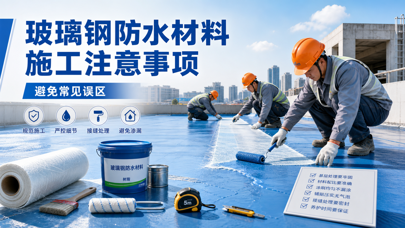 玻璃钢防水材料施工注意事项，避免常见误区 济南 版