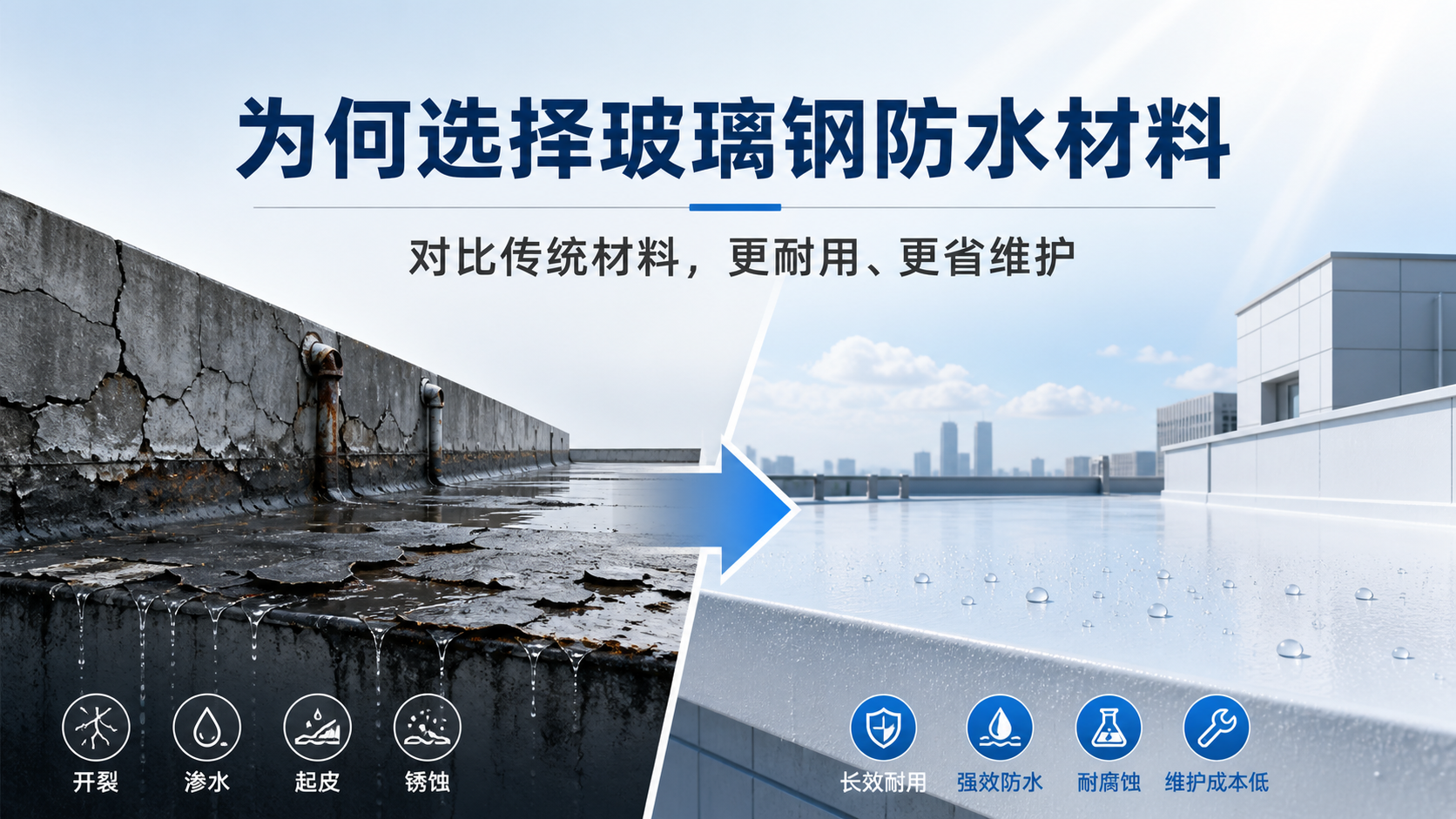 在济南，为何选择玻璃钢防水材料而非传统材料